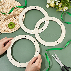 Незаконченные деревянные рамы для венков&nbsp;DIY-WH0622-380