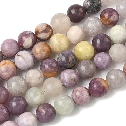 Натуральный лепидолит / пурпурный слюдяный камень бисер пряди&nbsp;LS-G-F591-28-8mm