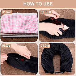 Бархатная дорожная наволочка из полиэстера&nbsp;AJEW-WH20006-66A