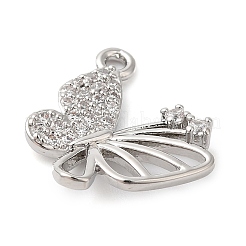 Латунные микропаве прозрачные кубические циркониевые подвески&nbsp;KK-G503-38P