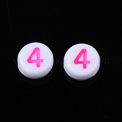 Perle acriliche opache bianche&nbsp;MACR-T038-18-4