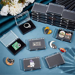 Прямоугольный пластиковый ящик для хранения бейджей CON-WH0001-23