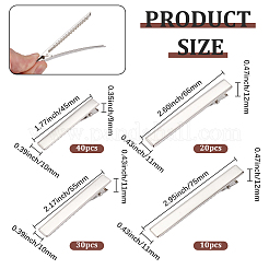 4 Stil Eisen Alligator Haarspange Zubehörse&nbsp;FIND-SP0005-38P