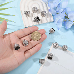 16 шт. наконечники для шнура из сплава в тибетском стиле&nbsp;TIBEP-CA0010-24TAS