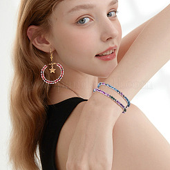 60 г 6-х цветов прозрачного стеклянного бисера&nbsp;GLAA-TA0003-32