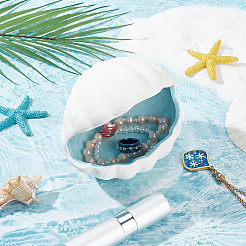 Фарфоровая тарелка для украшений в форме ракушки AJEW-WH0010-77C