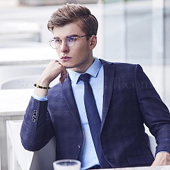 8шт. набор браслетов-цепочек из синтетических бусин бирюзового цвета двух цветов BJEW-FI0001-27