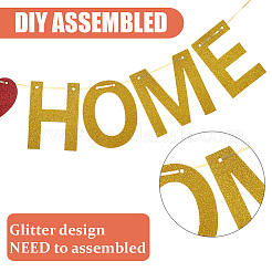 Бумажное слово добро пожаловать домой баннер&nbsp;AJEW-WH20020-272B-03