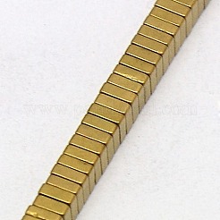 Гальванизировать немагнитных синтетический гематит Heishi бисер пряди&nbsp;G-J171B-3x3mm-06