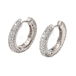 Pendientes de aro de circonio cúbico de micro pave de latón&nbsp;KK-CBA8324-24P-04