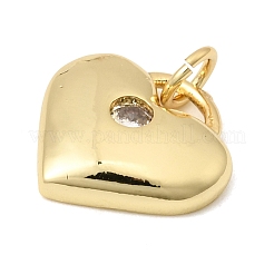 Pendenti in zirconi cubici trasparenti in micro pavè di ottone&nbsp;KK-H267-024A-G