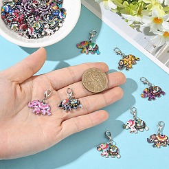 30 piezas 15 colores aleación esmalte colgante decoraciones&nbsp;HJEW-YW00518