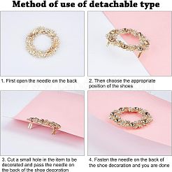 4 шт. 2-х стильные литые пряжки для обуви&nbsp;ALRI-FG0001-02