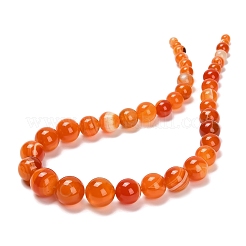 Нити из натуральных полосчатых бусин агата G-P589-A01-01C