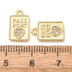 Messing micro pave klar zirkonia charme&nbsp;CU-CBA2907-07G