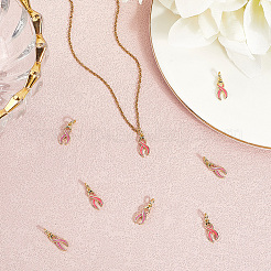 8шт 2 стиля латунные эмалевые подвески&nbsp;KK-BBC0020-37