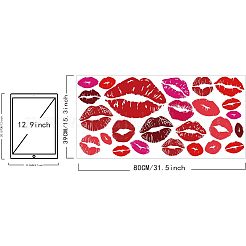 塩ビウォールステッカー  長方形  家の居間の寝室の装飾のため  リップ模様  390x800mm&nbsp;DIY-WH0228-223