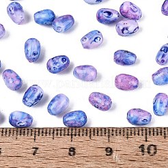 Perles de rocaille en verre picasso&nbsp;SEED-N012-10F