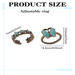 Регулируемые манжетные кольца из сплава&nbsp;RJEW-LP0002-57