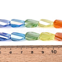 Galvanisieren transparente Glasperlen Stränge&nbsp;EGLA-N022-10B-C01