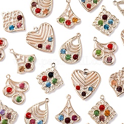 30 шт. 6 стиля подвески из железа и стекла IFIN-FS0001-52