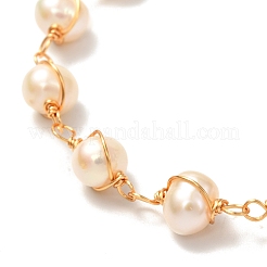 Braccialetto di perline di perle naturali per ragazze donne&nbsp;BJEW-JB06854