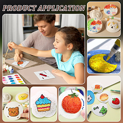 30 шт. чистящие салфетки из древесной целлюлозы и хлопчатобумажной губки&nbsp;AJEW-BC0009-67B