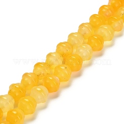 Нити бусин из натурального желтого агата (окрашенного и нагретого) G-G203-02A