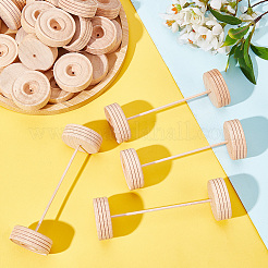 36 шт. незаконченные деревянные колеса игрушки AJEW-DR0001-53