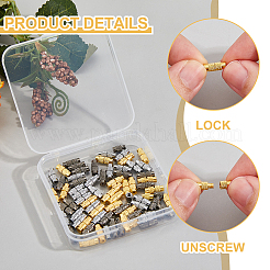 72 шт. 3-х цветные латунные винтовые застежки-колонны&nbsp;KK-HS0015-63