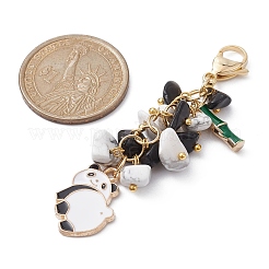 Decorazioni pendenti in smalto in lega di panda&nbsp;HJEW-JM01275-01