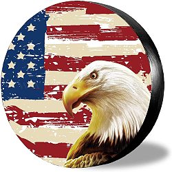 Oxford Fabric Tyre Cover, with Contraction Band, Flat Round, Eagle Pattern, 760mm