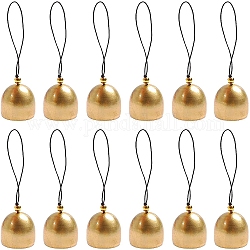 Decoraciones colgantes de campana pequeña de latón, para campanas de decoración de fiesta de árbol de navidad, dorado, 28.5mm