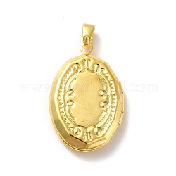 Acumular colgantes medallón de latón chapado, oval, dorado, 24x16x4mm, agujero: 4.5x3 mm, diámetro interior: 14.5x10 mm