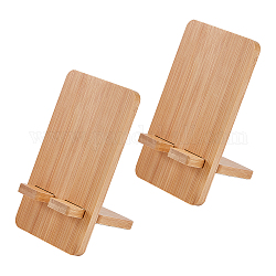 Supports de téléphone portable en bambou hobbiesay, rectangle, burlywood, 7.5x7x13.5 cm, 2 ensembles / boîte