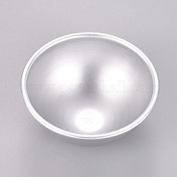 Moule de bombe de bain en alliage d'aluminium, pour les bombes de bain savons artisanaux, demi-rond, couleur d'argent, 82x35mm