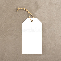 Thanksgiving Themed Paper Hang Gift Tags, with Hemp Cord, None Pattern, Tags: 7x4cm, 50pcs/bag