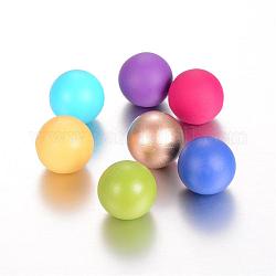 Brass Chime Ball Beads Fit Cage Pendants, Matte, No Hole, Spray Painted, Mixed Color, 16mm