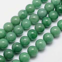 Круглые нити шарик естественный зеленый авантюрин, 18 мм, отверстие : 1 мм, около 22 шт / нитка, 15.74 дюйм