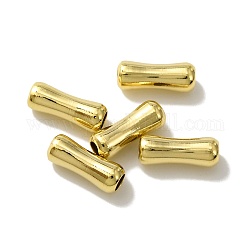 Abalorios de tubo de latón, sin plomo y el cadmio, tubo, real 24k chapado en oro, 9x3mm, agujero: 1.8 mm