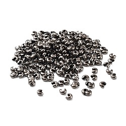 Couvertures de perles à sertir en fer, gunmetal, taille: environ 5mm de diamètre, Trou: 1.5~1.8mm