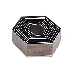 Pandahall 8 pièces seul trou creux poinçon ensemble en acier au carbone 8 tailles hexagone en cuir outil de coupe coupe matrice poinçon outil pour bricolage à la main en cuir artisanat