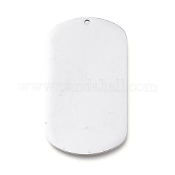 304 Stainless Steel Pendants, Manual Polishing, Stamping Blank Tag, Laser Cut, Oval, Stainless Steel Color, 37x20x0.8mm, Hole: 1.2mm
