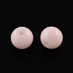 Painted Glass Bead Strands, Baking Paint, Round, Lavender Blush10mm, Hole: 1.3~1.6mm, about 80pcs/strand, 31.4 inch