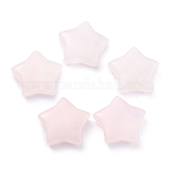 Naturale perle di quarzo rosa, Senza Buco, stella, 20~21x20~21x6~6.5mm