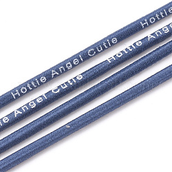 Эластичный шнур, с нейлоновым снаружи и резины внутри, печатное слово, стальной синий, 2.5 мм, около 100 ярд / пачка (300 фута / пачка)