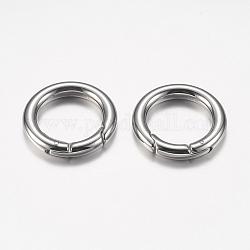 304 anelli porta molla in acciaio inossidabile, o anelli, anello, colore acciaio inossidabile, 6 gauge, 24x4mm, diametro interno: 16mm