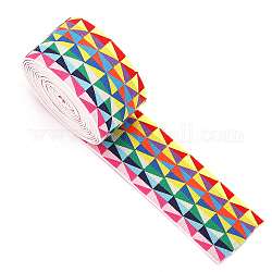Chgcraft 4 mètre de large bande élastique en nylon, plat, colorées, motif de triangle, 50x1.3mm