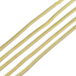 Fil de guimpe, fil de cuivre rond souple, fil métallique pour les projets de broderie et la fabrication de bijoux, jaune, 18 calibre (1 mm), 10 g / sac
