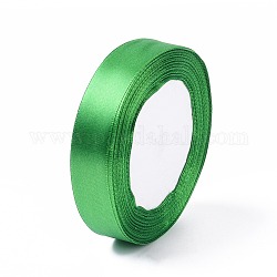 Single Face Satin Ribbon, Polyester Ribbon, Green, about 3/4 inch(20mm) wide, 25yards/roll(22.86m/roll), 250yards/group(228.6m/group), 10rolls/group